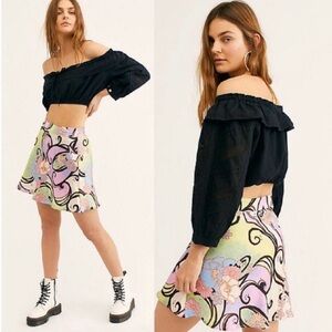 Free people sugar & spice mini skirt